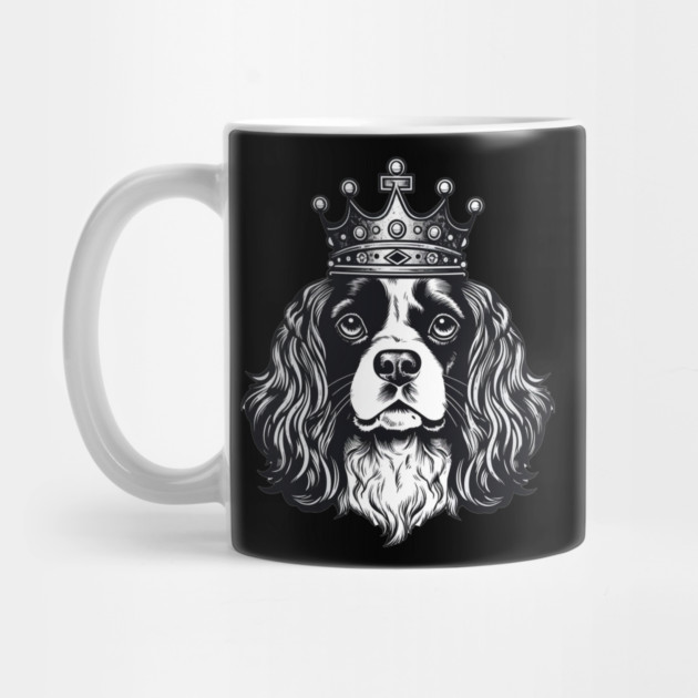 Cavalier King Charles Spaniel Dog wearing a crown by logiamerch