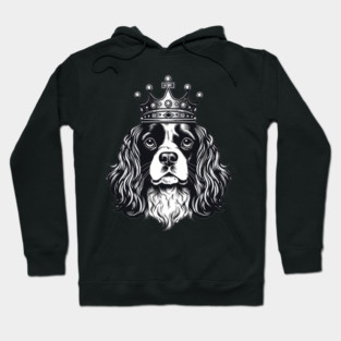 Cavalier King Charles Spaniel Dog wearing a crown Hoodie