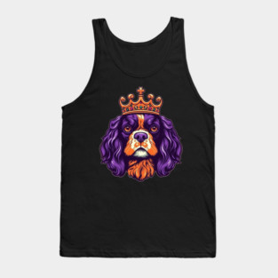 Cavalier King Charles Spaniel Dog wearing a crown Tank Top