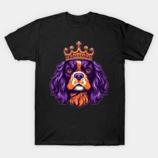 Cavalier King Charles Spaniel Dog wearing a crown T-Shirt