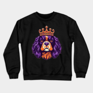 Cavalier King Charles Spaniel Dog wearing a crown Crewneck Sweatshirt
