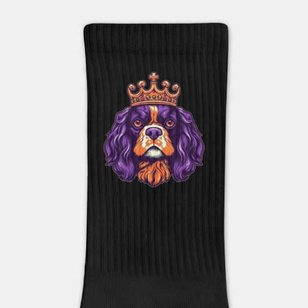 Cavalier King Charles Spaniel Dog wearing a crown by logiamerch