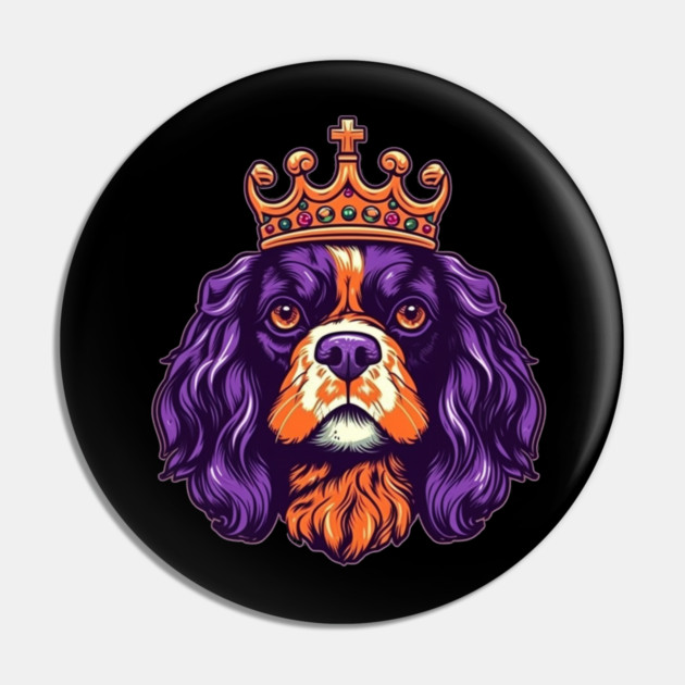 Cavalier King Charles Spaniel Dog wearing a crown Pin by logiamerch