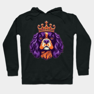 Cavalier King Charles Spaniel Dog wearing a crown Hoodie