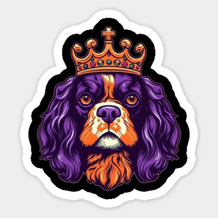 Cavalier King Charles Spaniel Dog wearing a crown Magnet