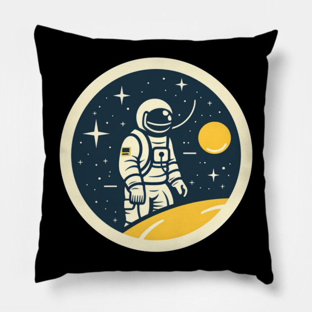 Minimal Astronaut, Science, Space Pillow by logiamerch