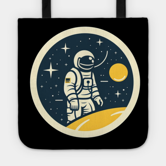 Minimal Astronaut, Science, Space Tote by logiamerch