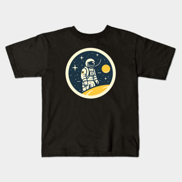 Minimal Astronaut, Science, Space Kids T-Shirt by logiamerch