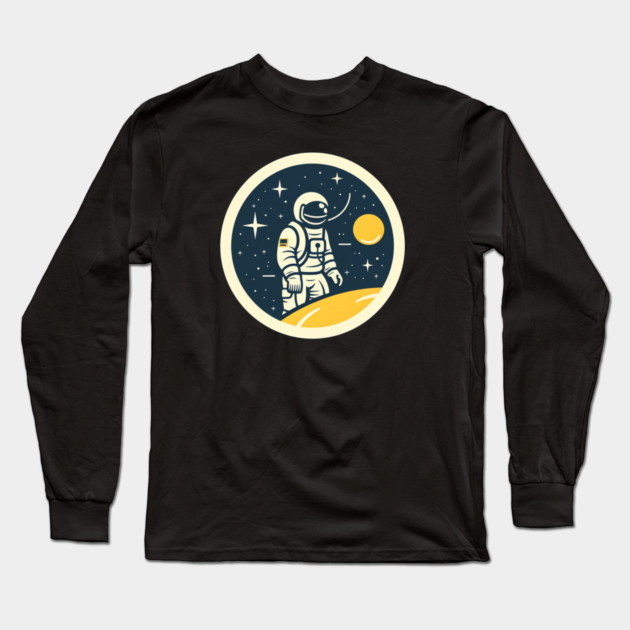 Minimal Astronaut, Science, Space Long Sleeve T-Shirt by logiamerch
