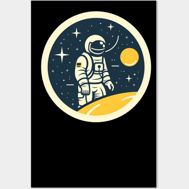 Minimal Astronaut, Science, Space Wall Art by logiamerch