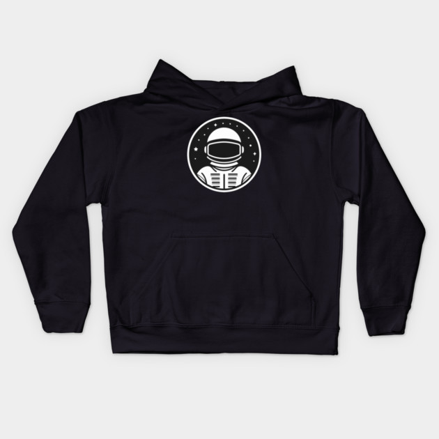 Minimal Astronaut, Science, Space Kids Hoodie by logiamerch