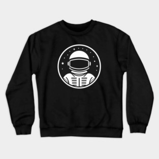 Minimal Astronaut, Science, Space Crewneck Sweatshirt