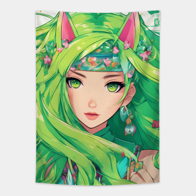 Demon Mystic Adventure Tapestry by animegirlnft