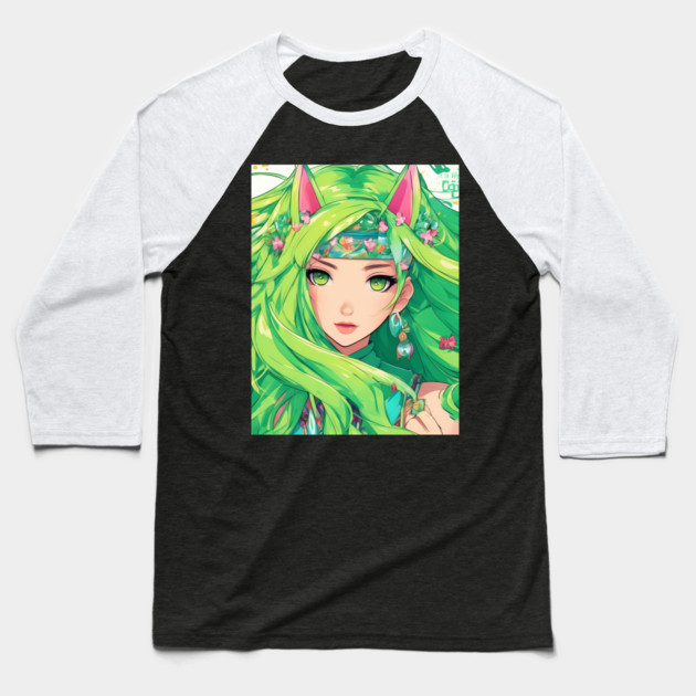 Demon Mystic Adventure Baseball T-Shirt by animegirlnft