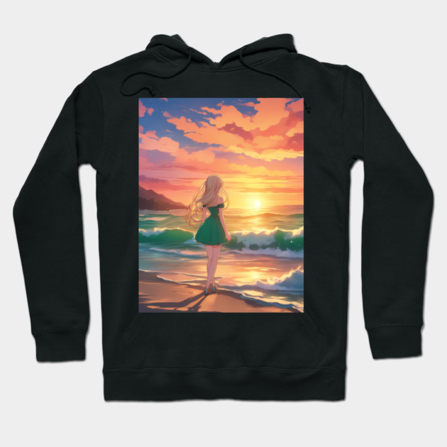 Adventure Sea Sunset Hoodie by animegirlnft