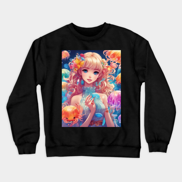 Luxury Deep Sea Crewneck Sweatshirt by animegirlnft
