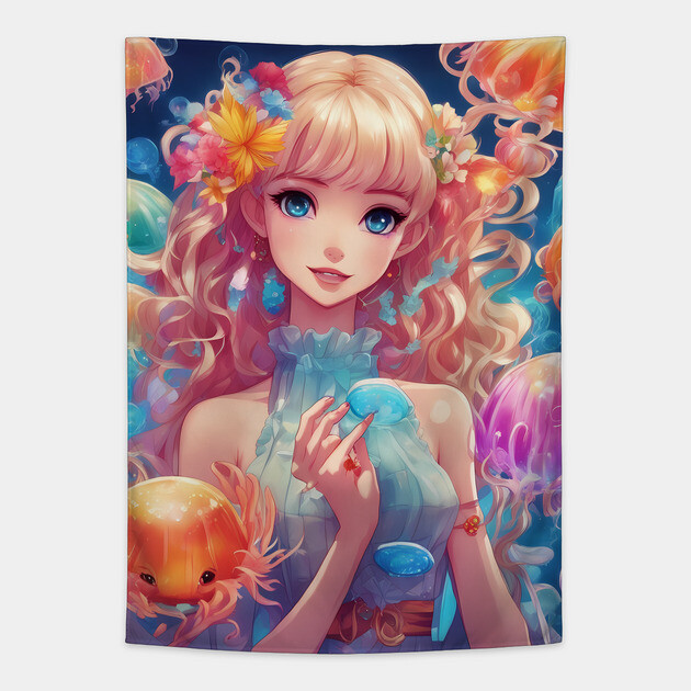 Luxury Deep Sea Tapestry by animegirlnft