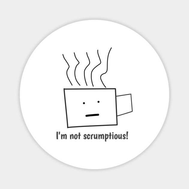 Funny quotes for men, I'm not scrumptious! Magnet by BlackMeme94