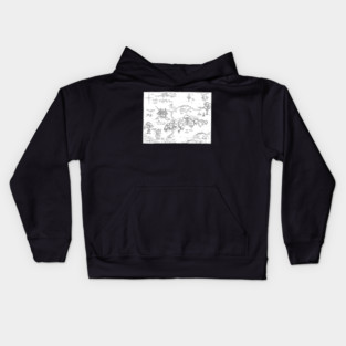 100 Aker Wood Map Kids Hoodie