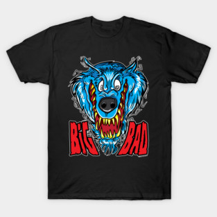 Snarling Wolf, Werewolf or Wolfman Cartoon T-Shirt