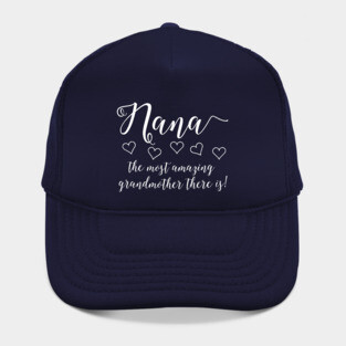 Amazing Nana White Text Hat
