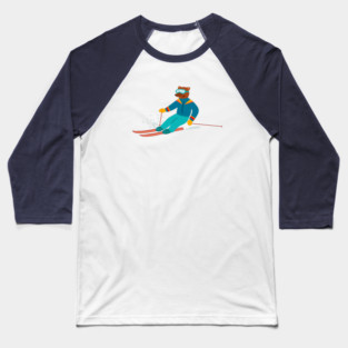 Ski Bear Baseball T-Shirt
