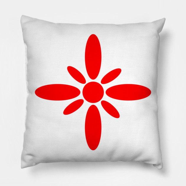 Red flowers Pillow by BlackMeme94