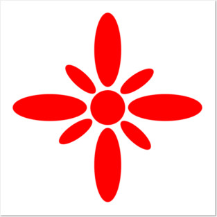 Red flowers Posters and Art