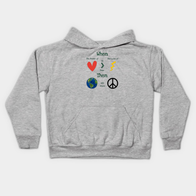 The Power Of Love Kids Hoodie by C.Code