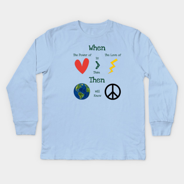 The Power Of Love Kids Long Sleeve T-Shirt by C.Code