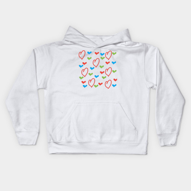 Hearts pattern Kids Hoodie by BlackMeme94