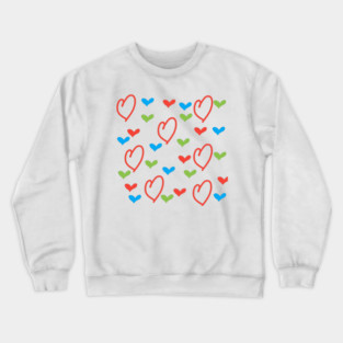 Hearts pattern Crewneck Sweatshirt