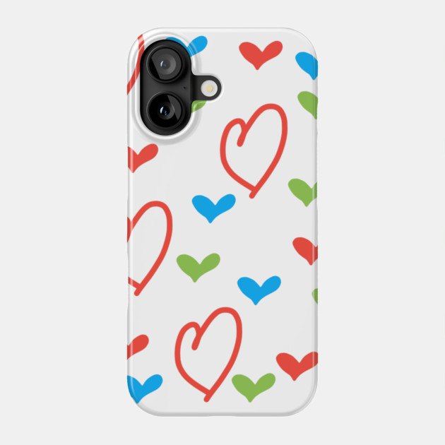 Hearts pattern Phone Case by BlackMeme94
