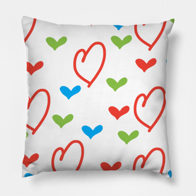 Hearts pattern Pillow by BlackMeme94