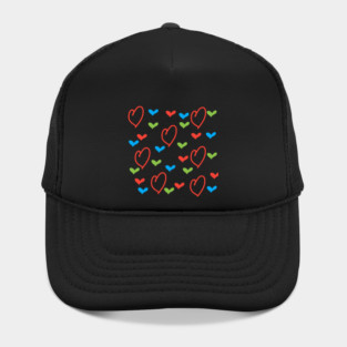 Hearts pattern Hat