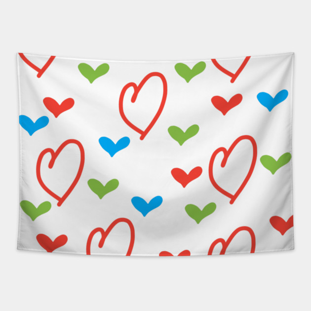 Hearts pattern Tapestry by BlackMeme94