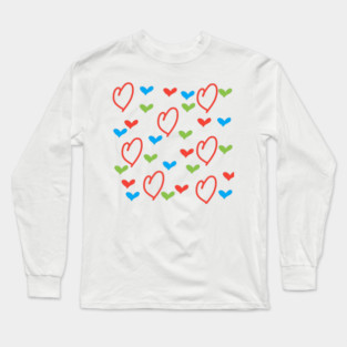 Hearts pattern Long Sleeve T-Shirt