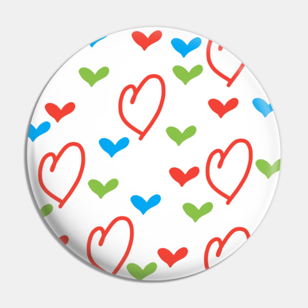 Hearts pattern Pin by BlackMeme94