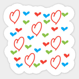 Hearts pattern Sticker