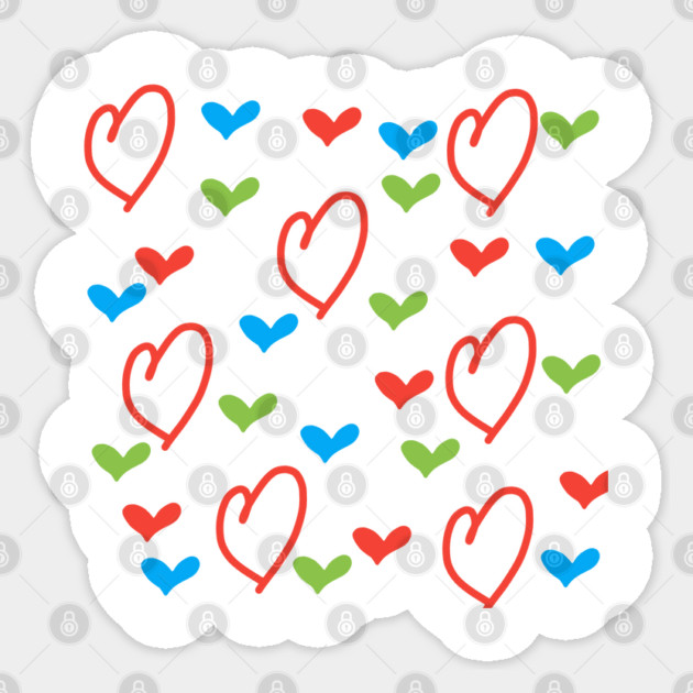 Hearts pattern Sticker by BlackMeme94