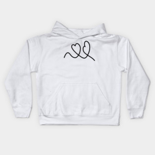 Cute, Hearts Drawing Kids Hoodie