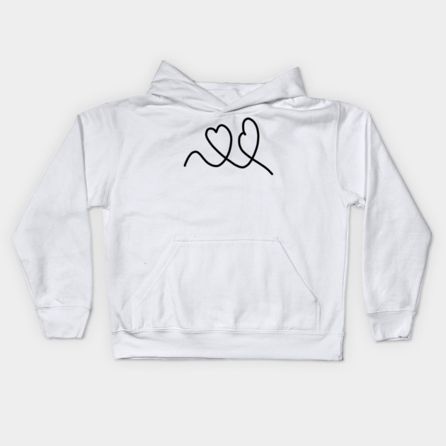 Cute, Hearts Drawing Kids Hoodie by BlackMeme94