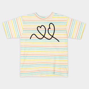 Cute, Hearts Drawing Kids T-Shirt