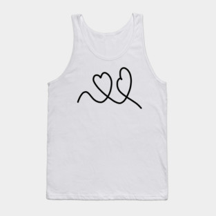 Cute, Hearts Drawing Tank Top