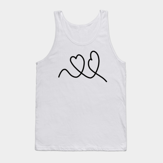 Cute, Hearts Drawing Tank Top by BlackMeme94