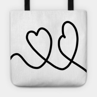 Cute, Hearts Drawing Tote