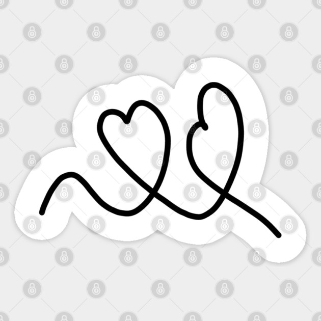 Cute, Hearts Drawing Sticker by BlackMeme94