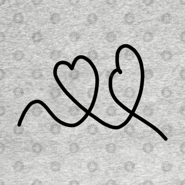 Cute, Hearts Drawing by BlackMeme94