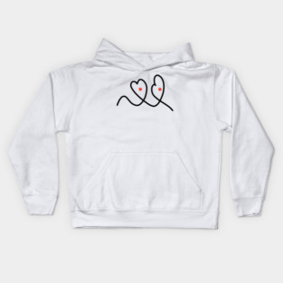 Cute And Funny Hearts With Eyes Drawing Kids Hoodie