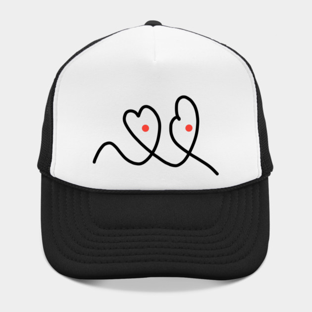 Cute And Funny Hearts With Eyes Drawing by BlackMeme94